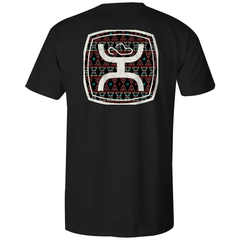 Men's Hooey "Zenith" Black with Multicolor Aztec T-shirt HT1682BK - Crazy House Western Wear
