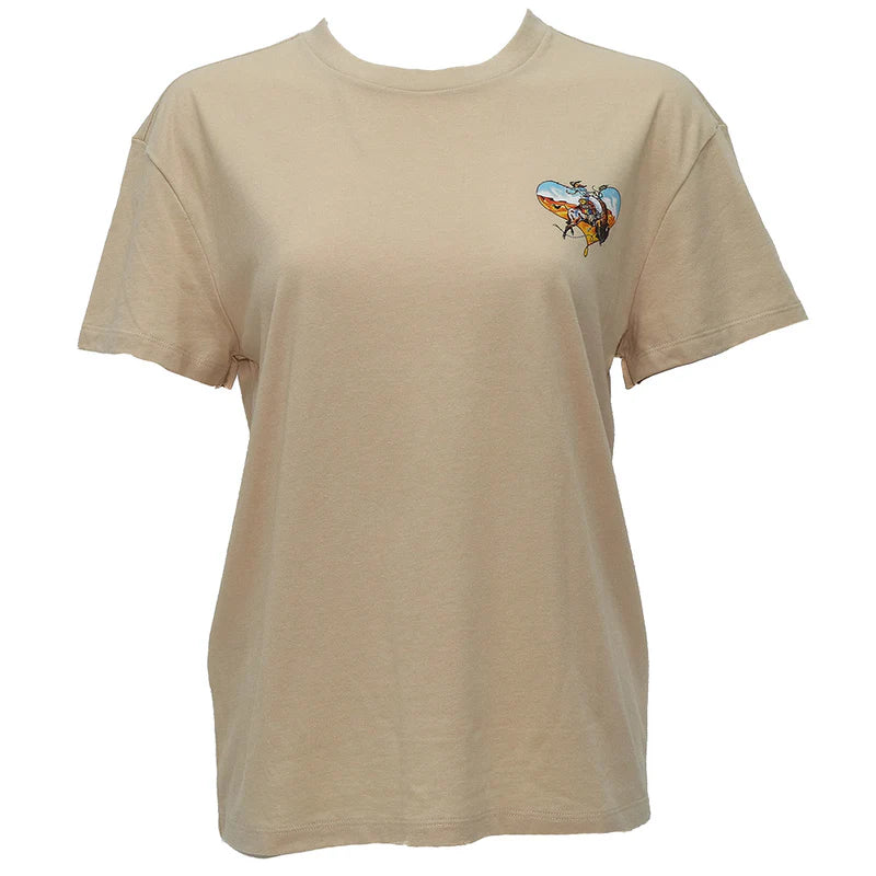 Women's Hooey "Buffalo Heart" Tan with Heart Logo T-shirt HT1786TN - Crazy House Western Wear
