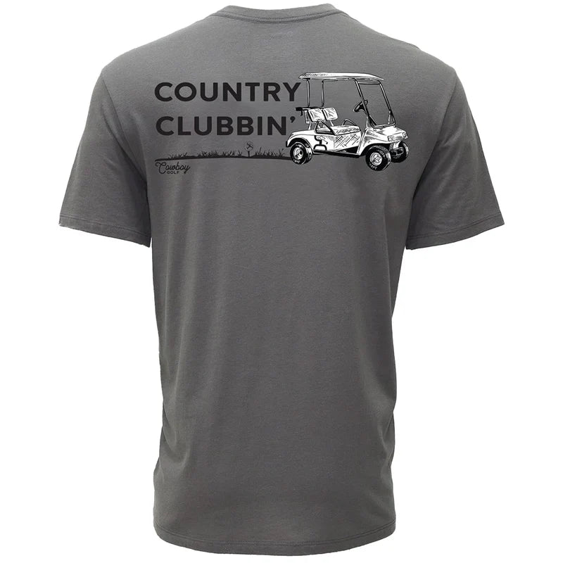 Men's Hooey "Easy Ridin" Grey Cowboy Golf T-shirt HT1798GY - Crazy House Western Wear