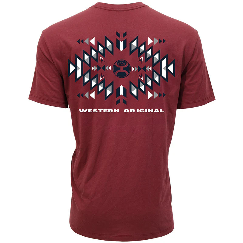 Men's Hooey "Eldorado" Burgundy T-shirt HT1887BU - Crazy House Western Wear