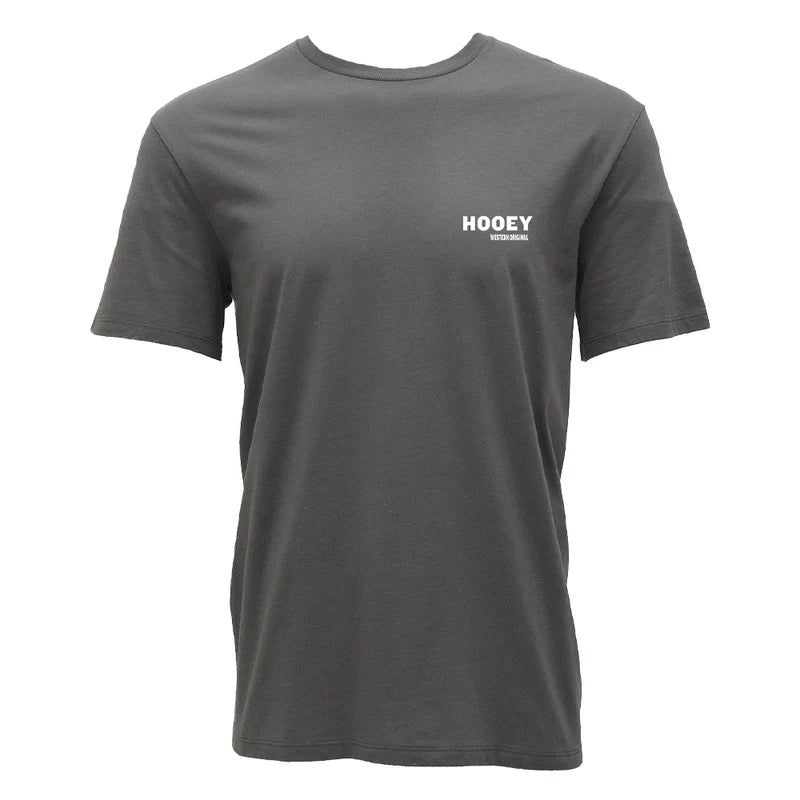 Men's Hooey "Briggs" T-shirt Gray with White & Brown Logo HT1910GY
