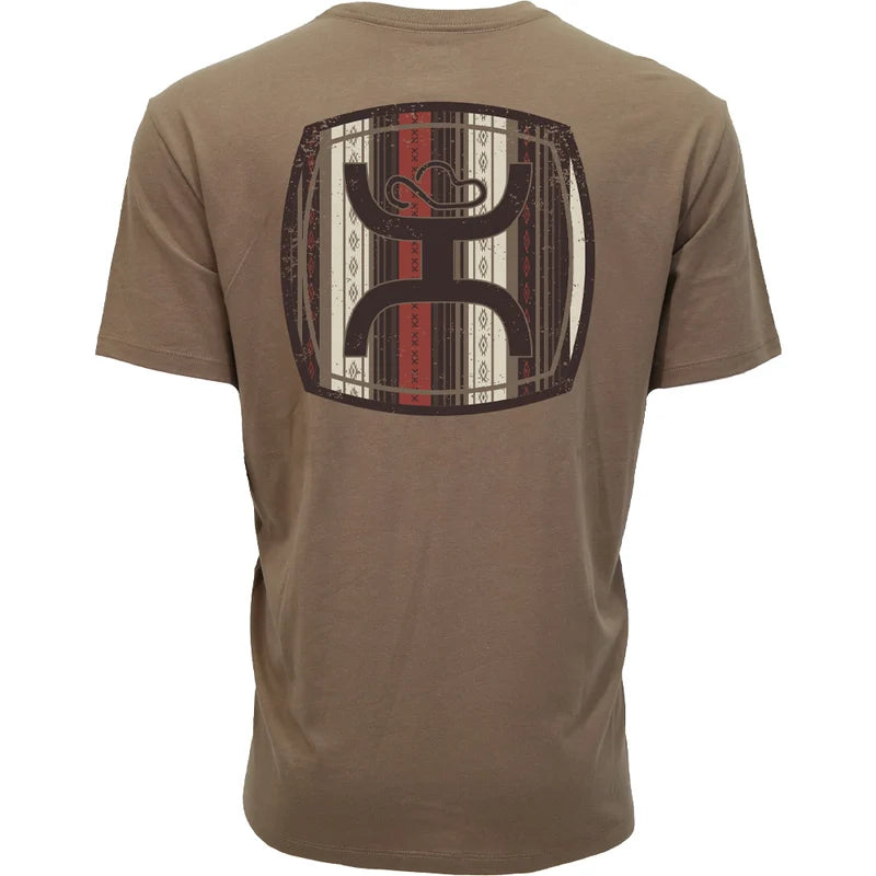 Hooey Men's Brown Zenith Front Pocket T-shirt with Brown Serape Logo HT2605BR