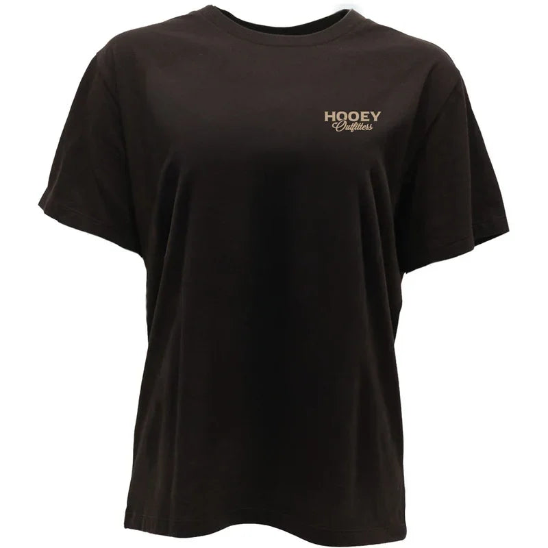 Hooey Men's Dark Brown Flock Shot Outfitters T-shirt HT2610DKBR
