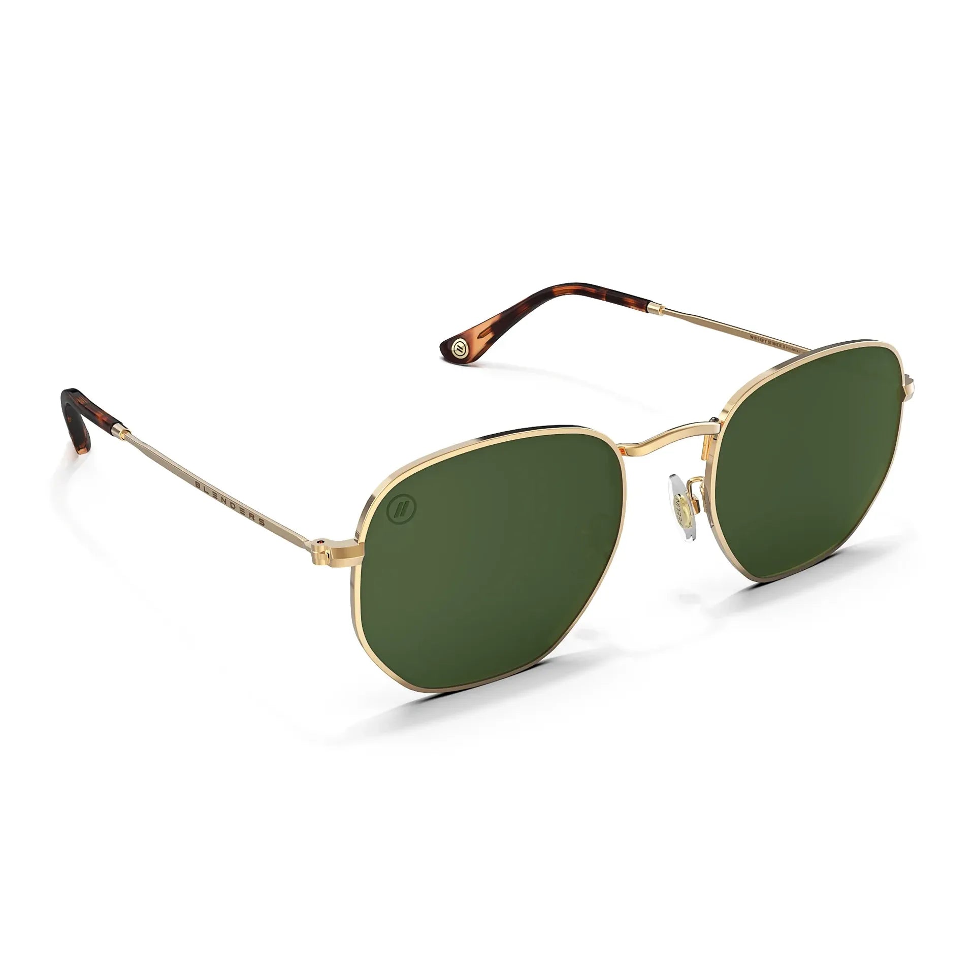 Blenders Whiskey Shiner II Hexagram Sunglasses BE7401