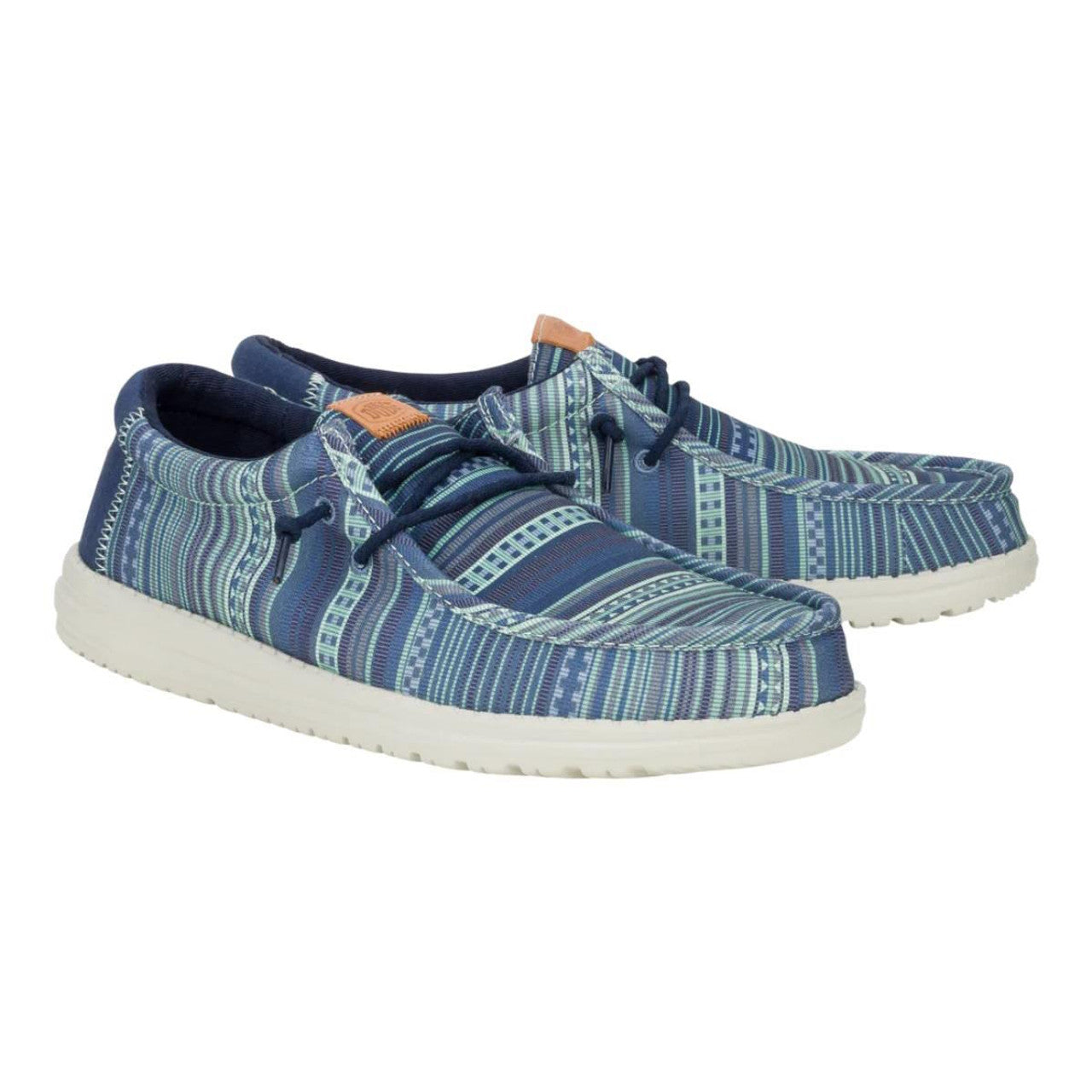 Men's Hey Dude Wally Surf Shawl Navy Blazer & Multi Shoes 43092-4UX