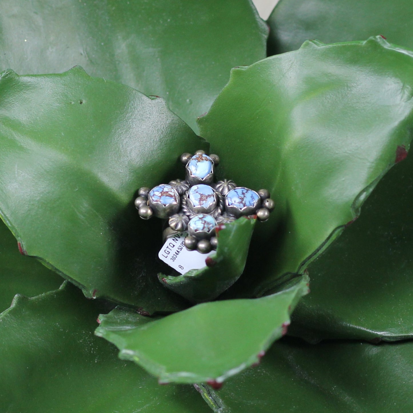 Women's Paul Livingston Turquoise Cross Ring - Crazy House Western Wear