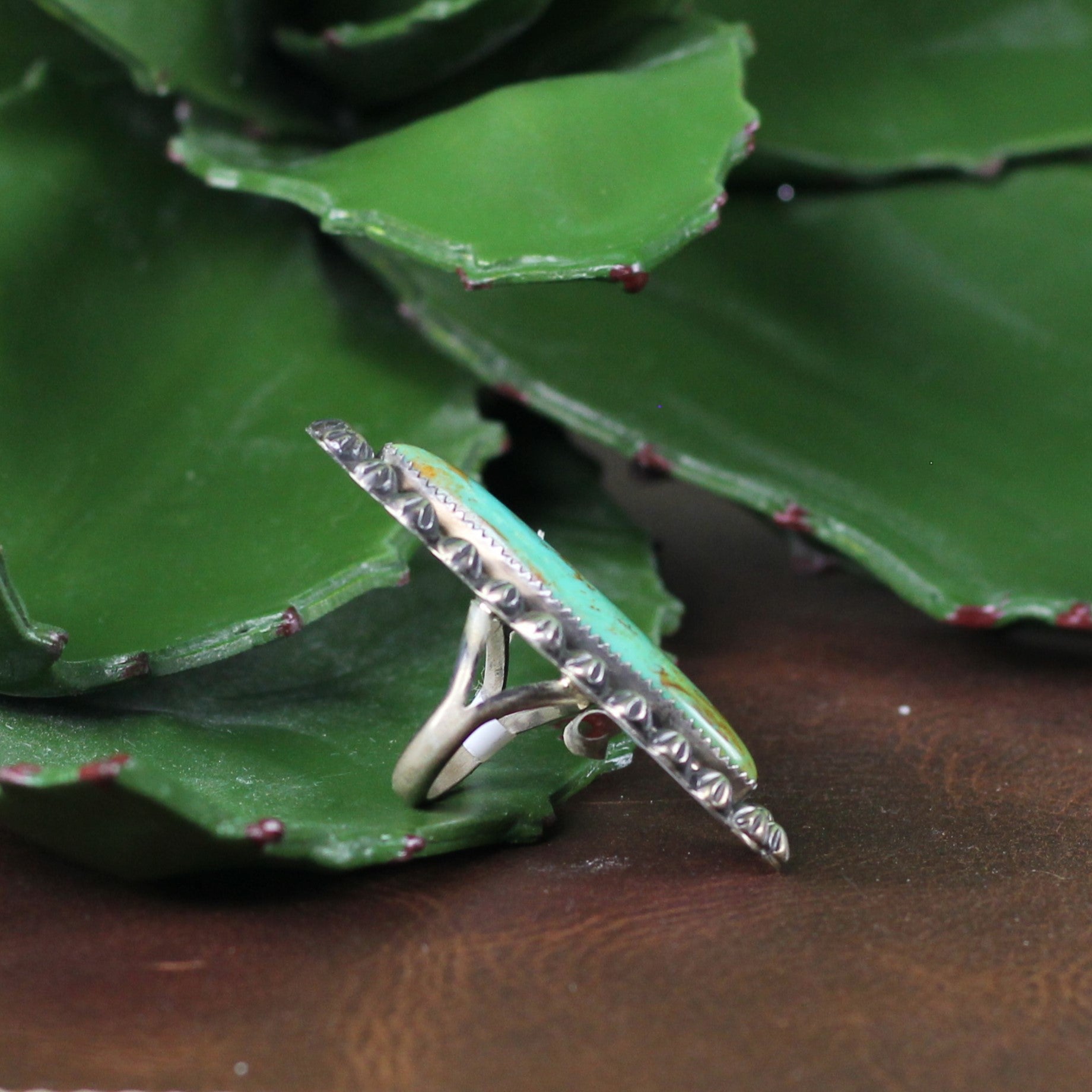 Women's Augustine Largo Kingman Turquoise Ring - Crazy House Western Wear