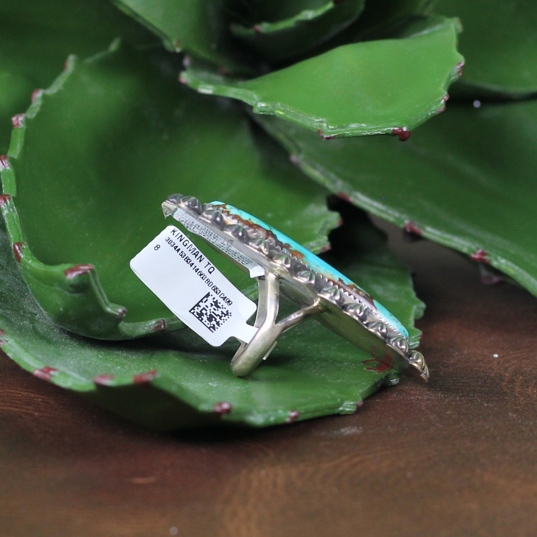 Women's Augustine Largo Kingman Turquoise Ring - Crazy House Western Wear