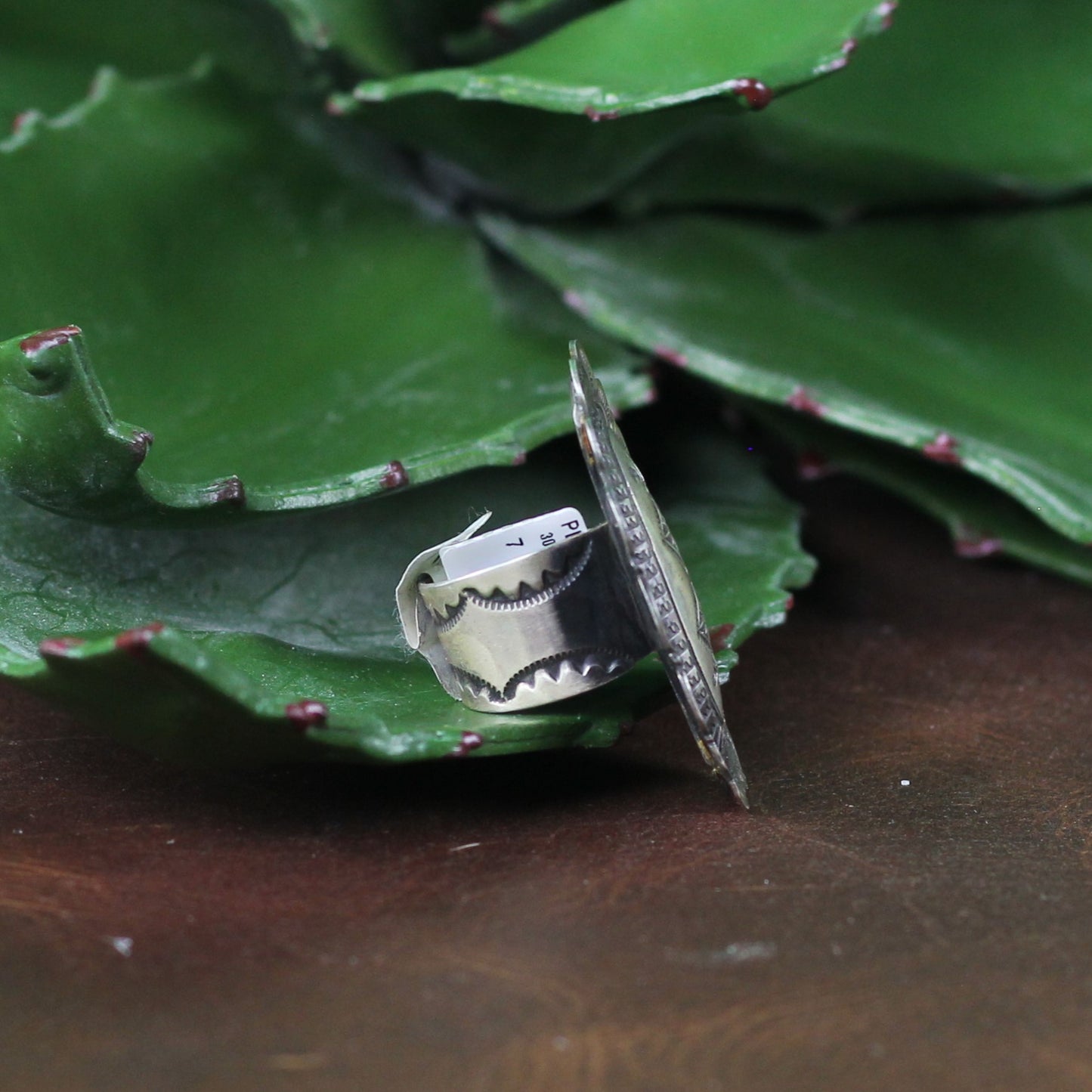 Women's Sterling Silver Platter Ring Sz. 7 - Crazy House Western Wear