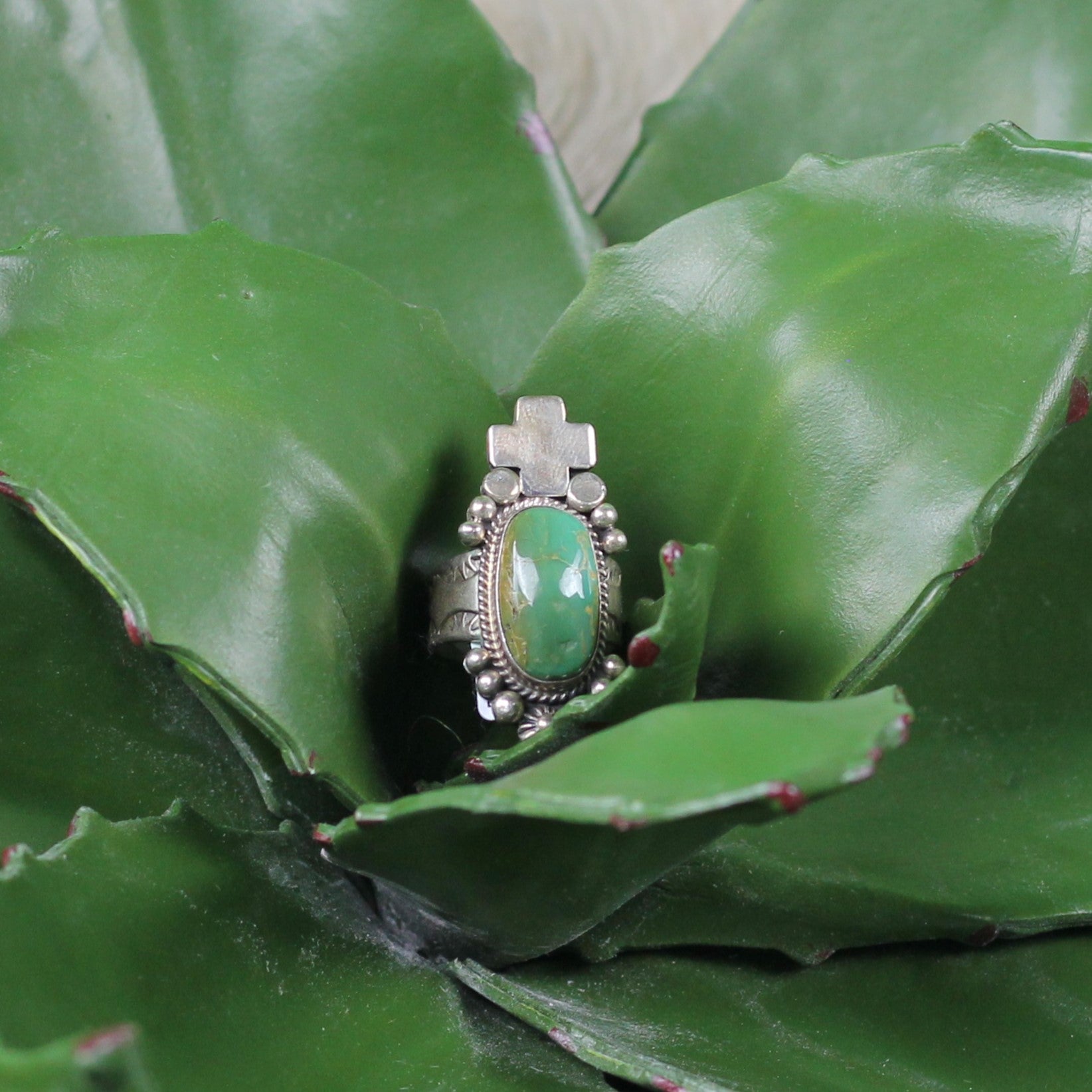 Women's Ella M. Linkin Sonoran Gold Turquoise Ring - Crazy House Western Wear