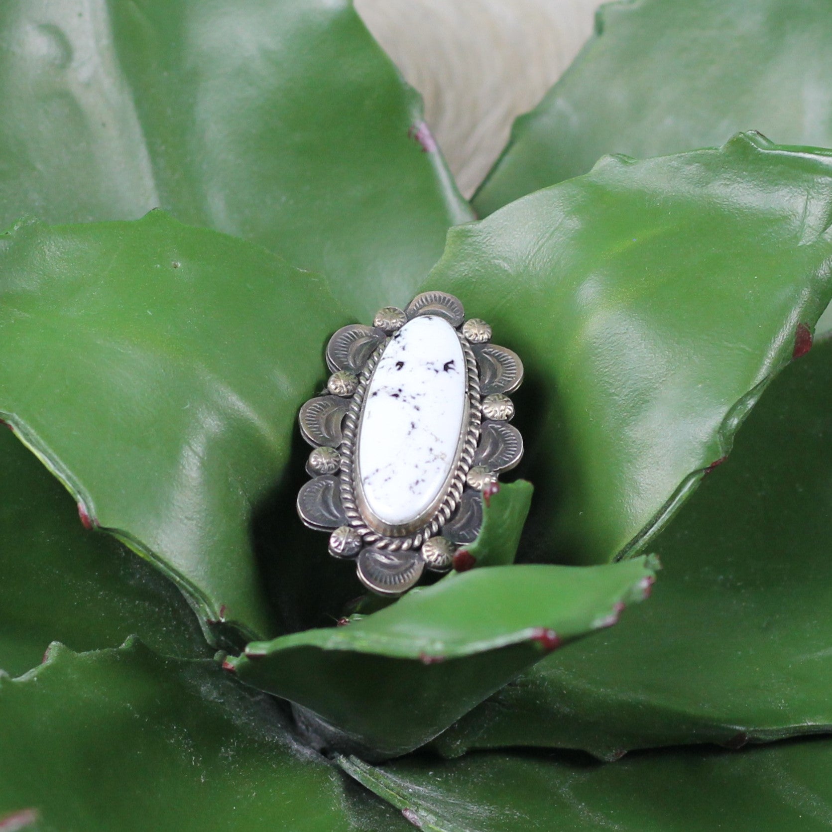 Women's Gilbert Tom White Buffalo Adjustable Ring - Crazy House Western Wear