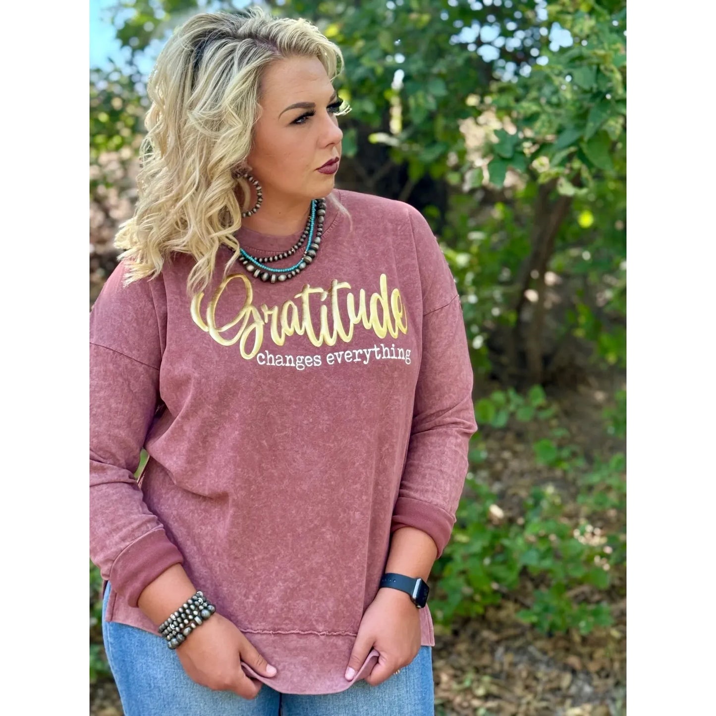 Women's Gratitude Changes Everything Sweater