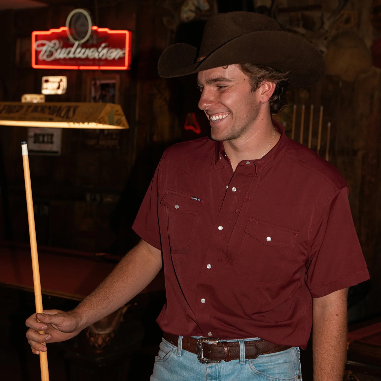 Men's Poncho "The Kyle" Pearl Snap Short Sleeve Shirt