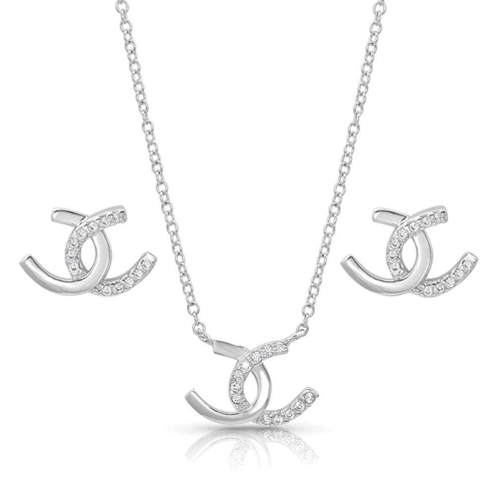 Women's Montana Silversmiths Horseshoe Happiness Jewelry Set JS4505