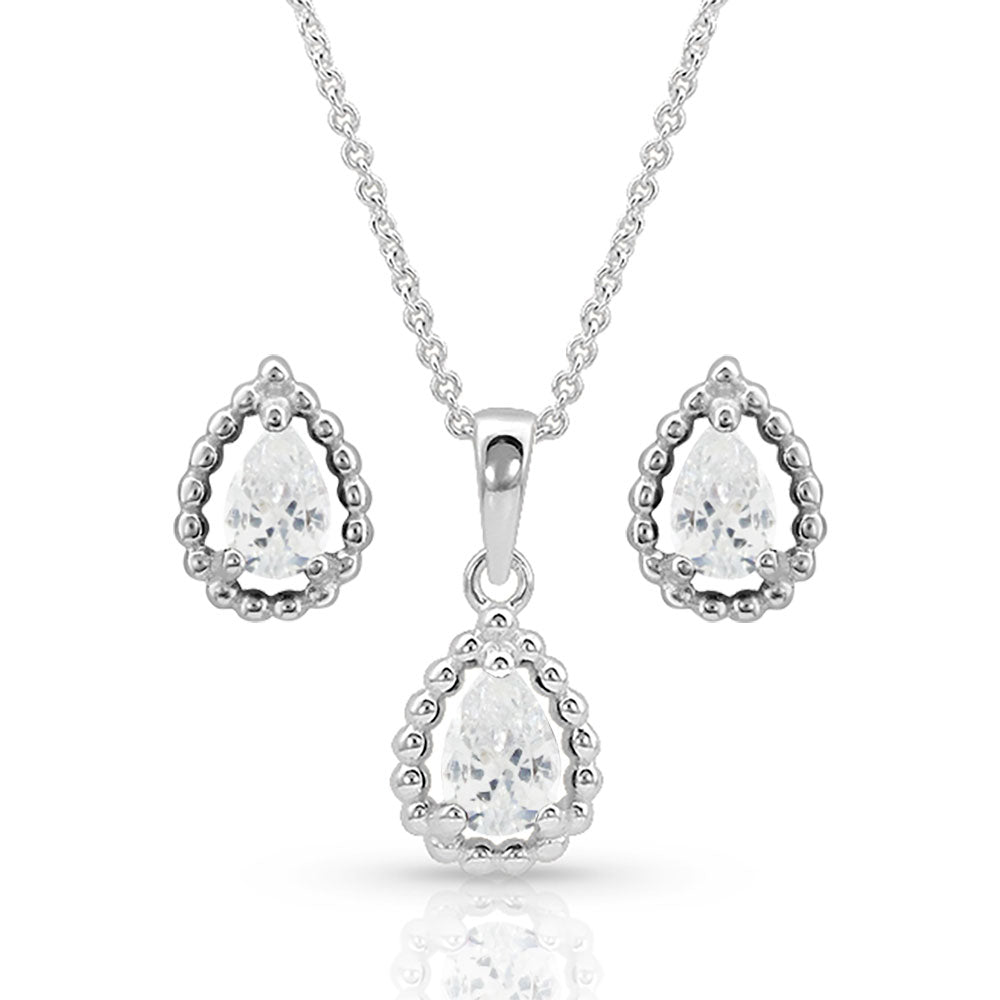 Women's Montana Silversmiths Arctic Rain Teardrop Jewelry Set JS4652