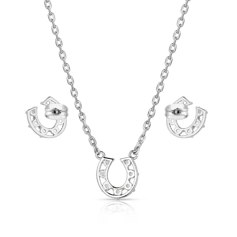 Women's Montana Silversmiths Delicate Glamour Horseshoe Jewelry Set JS5769