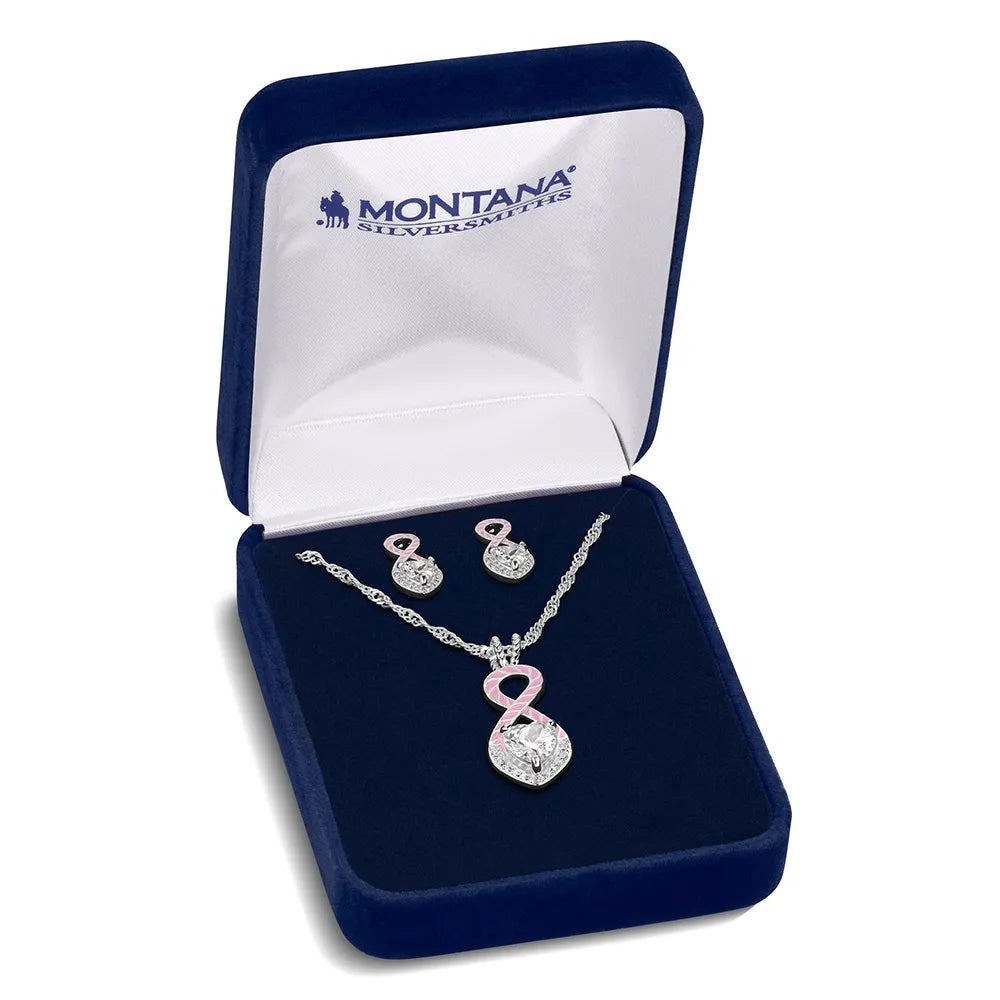 Montana Silversmiths Women's Tough Enough To Wear Pink Love Jewelry Set JS6595TWP