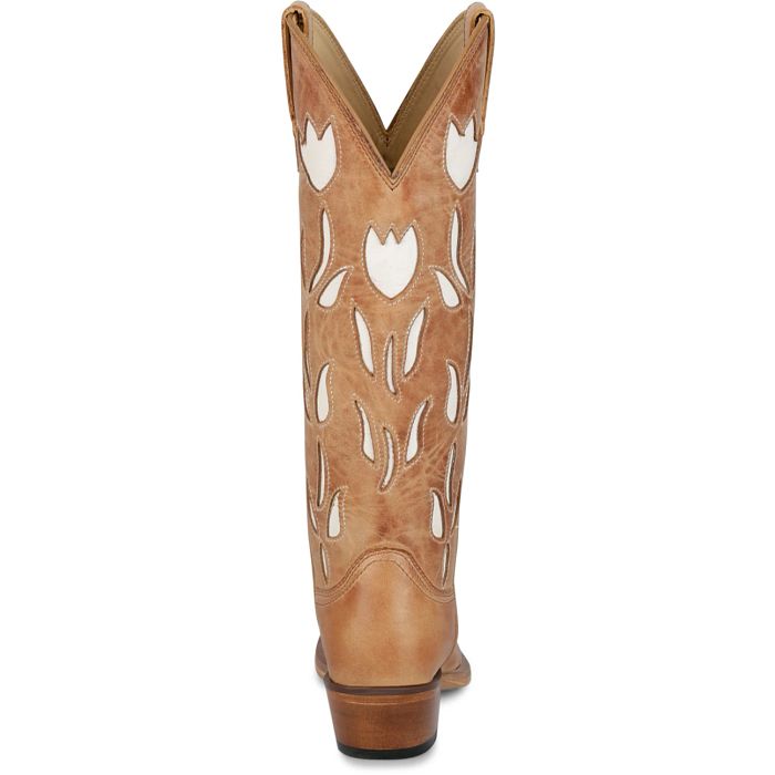 Women's Justin Brown and White May 15" Western Boots