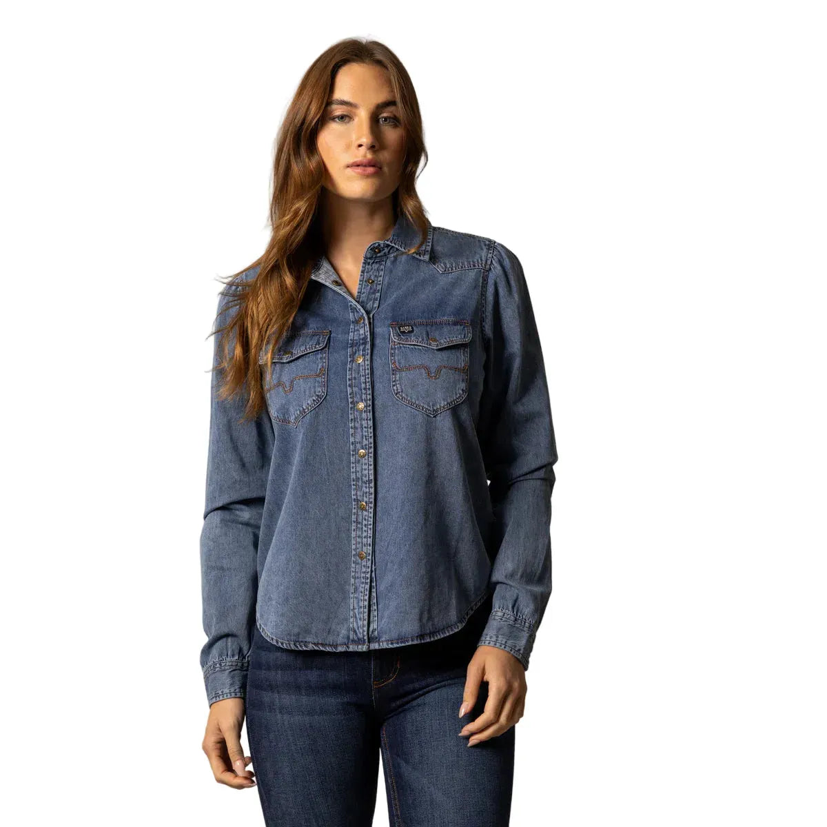Women's Kimes Ranch Indigo Blue Jane Denim Snap