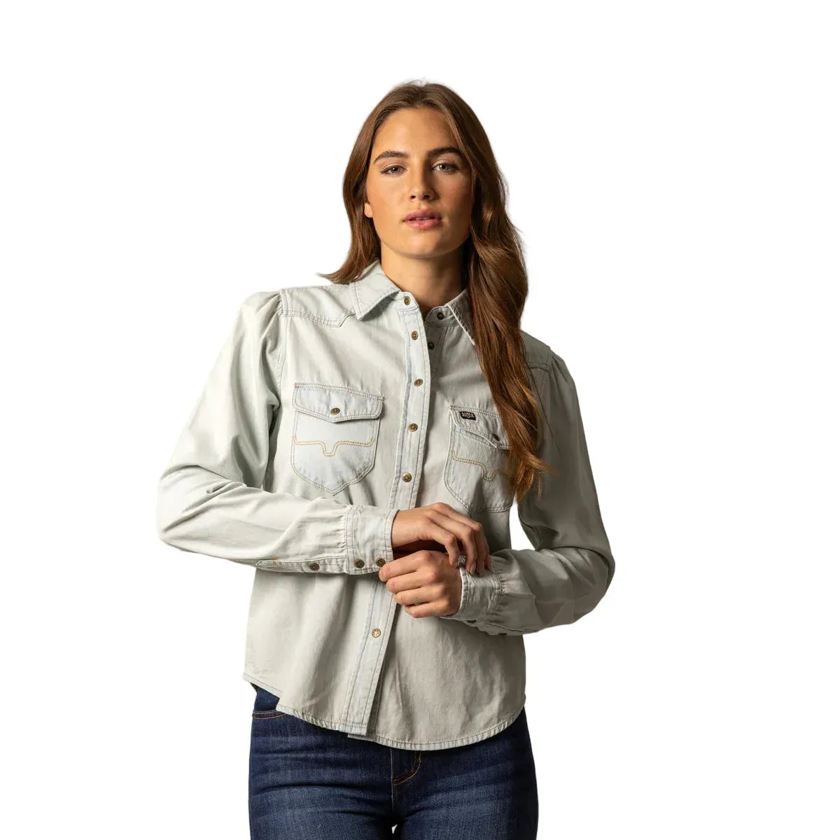 Women's Kimes Ranch Light Blue Jane Denim Snap