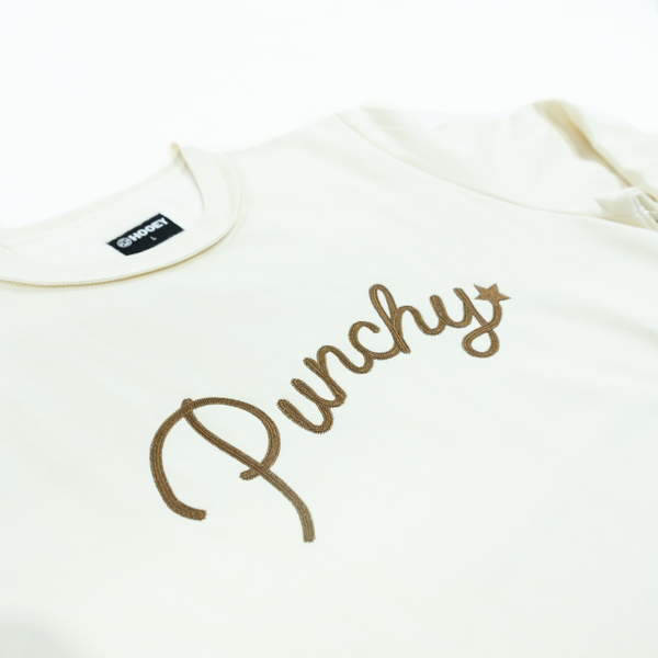 Women's Hooey Stallion Cream Crew Neck "Punchy" Embroidered Logo Pullover PH1327CR