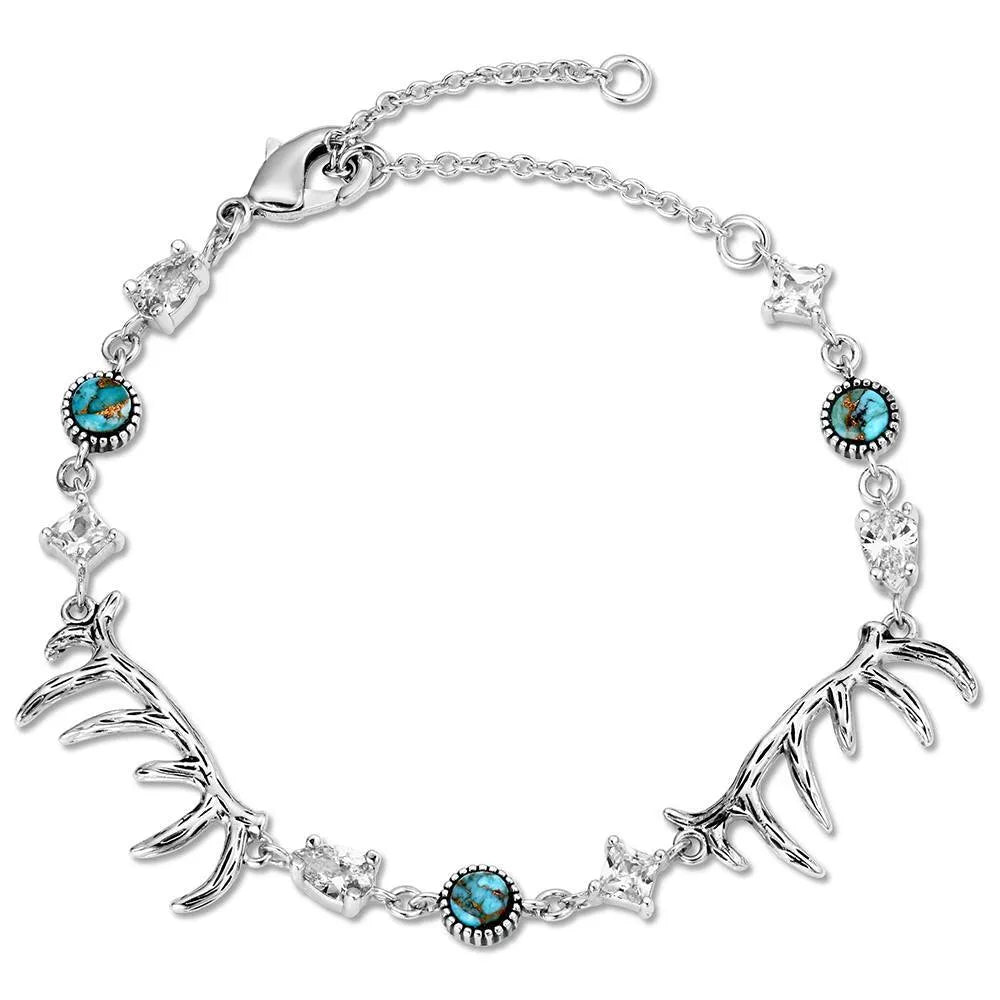 Montana Silversmiths Women's Rocky Mountain Finds Turquoise Bracelet KTBC6591B