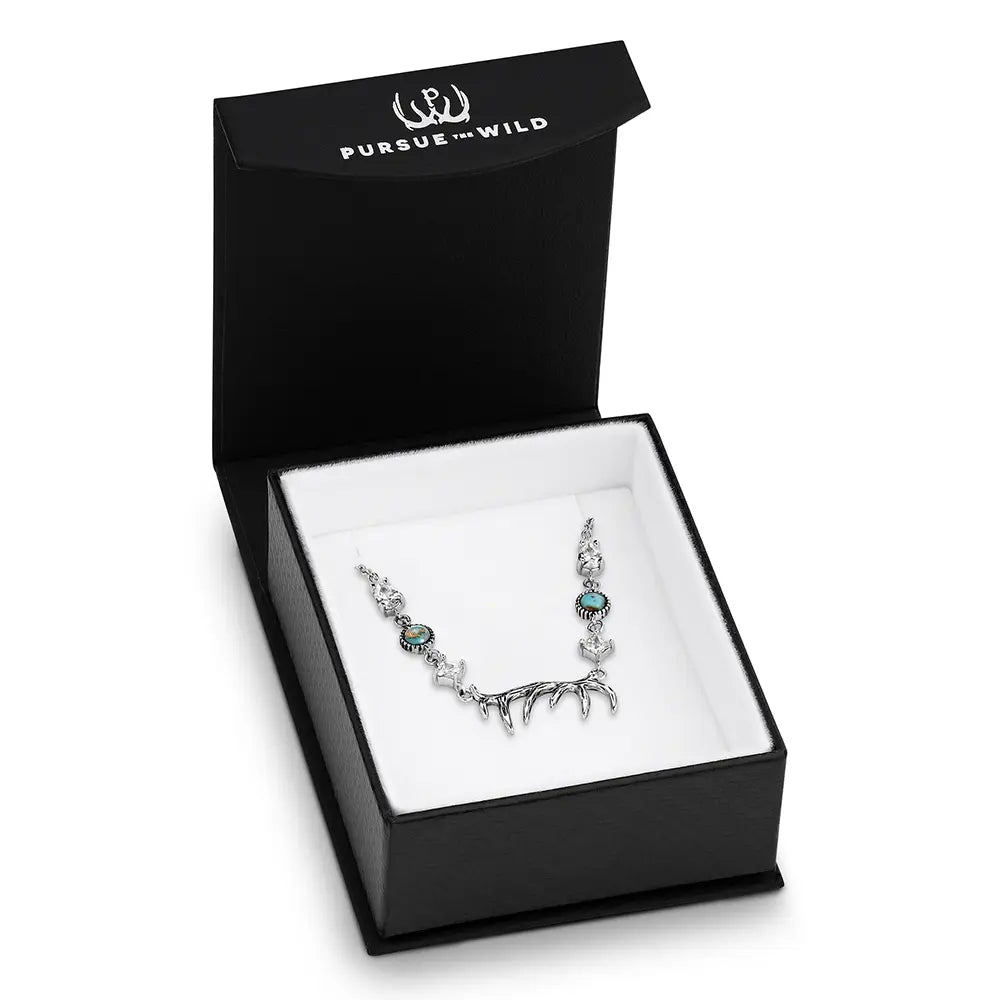 Montana Silversmiths Women's Rocky Mountain Finds Turquoise Necklace KTNC6591B