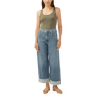 Women's Silver Be Easy Wide Leg Crop Pants L28934AGR310 - Crazy House Western Wear