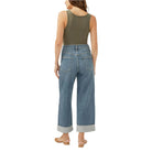 Women's Silver Be Easy Wide Leg Crop Pants L28934AGR310 - Crazy House Western Wear