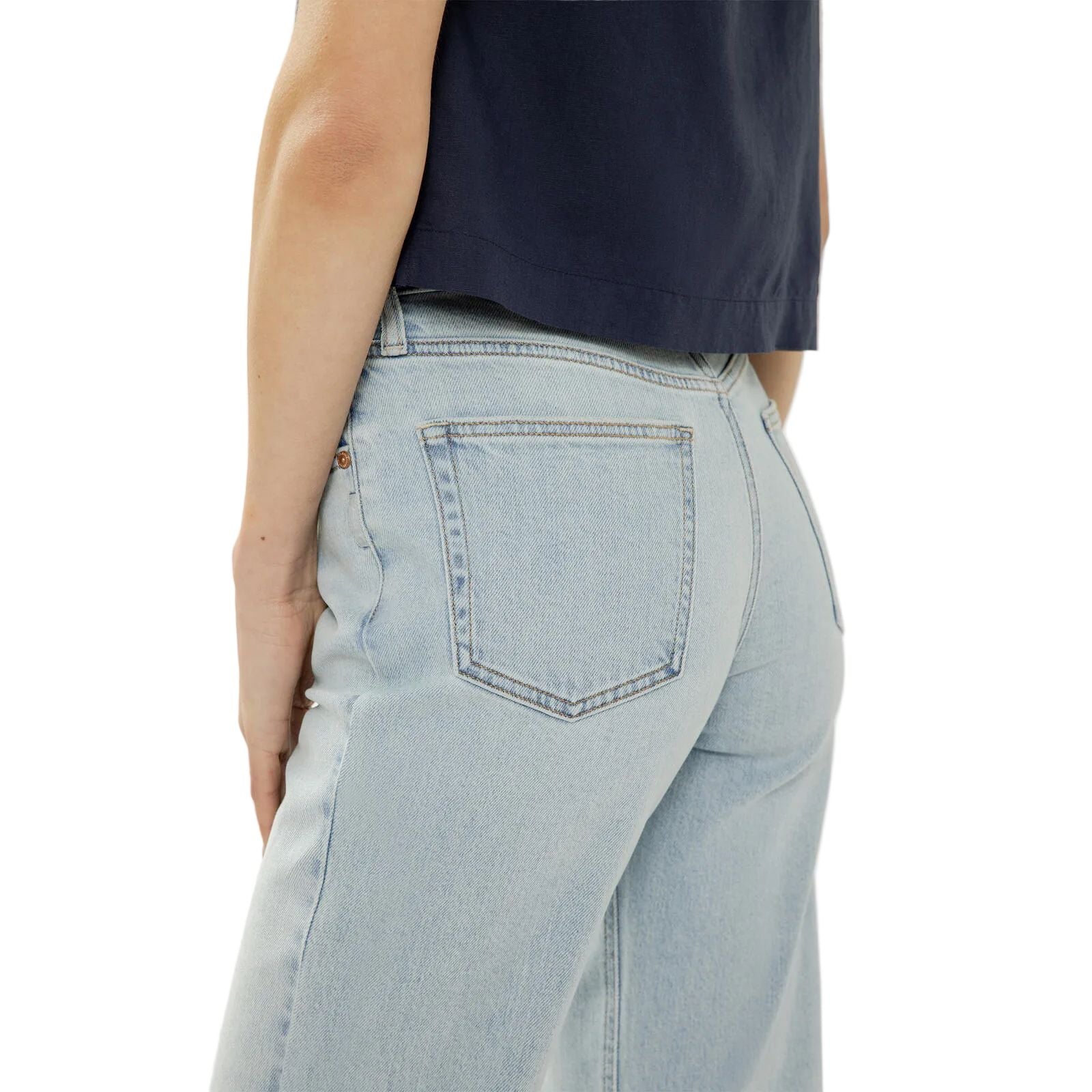 Women's Silver 90s Mid Rise Baggy Bootcut Jeans L83769HDR113