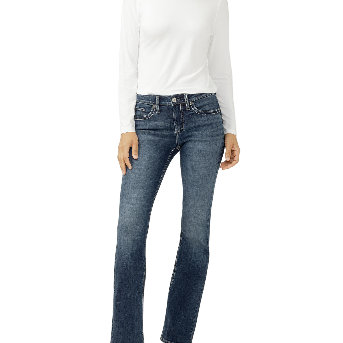 Women's Silver Suki Mid Rise Bootcut Jeans L93719ECF384