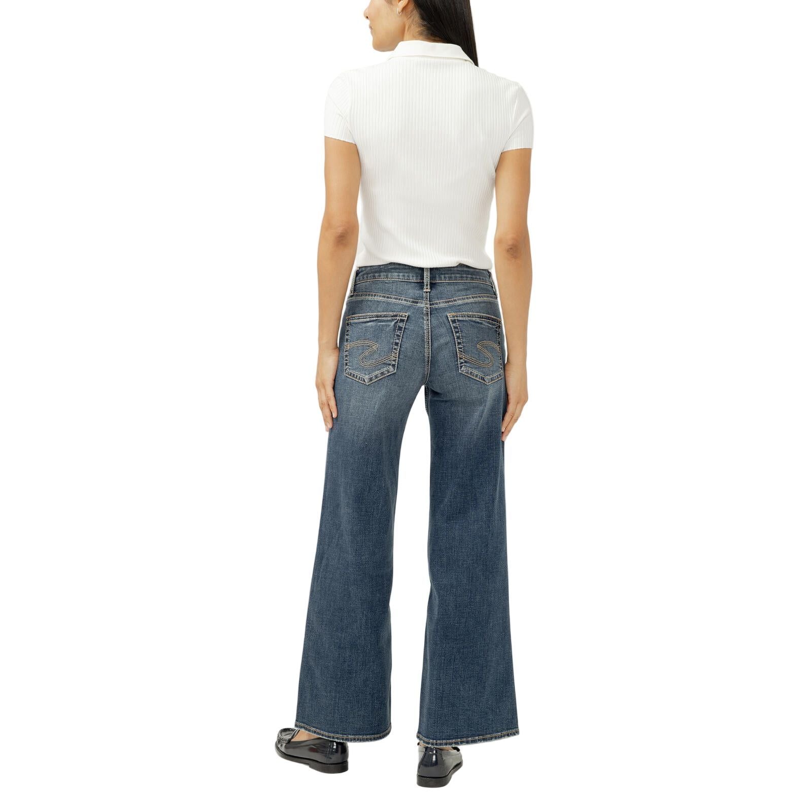 Suki Mid Rise Wide Leg Jeans
