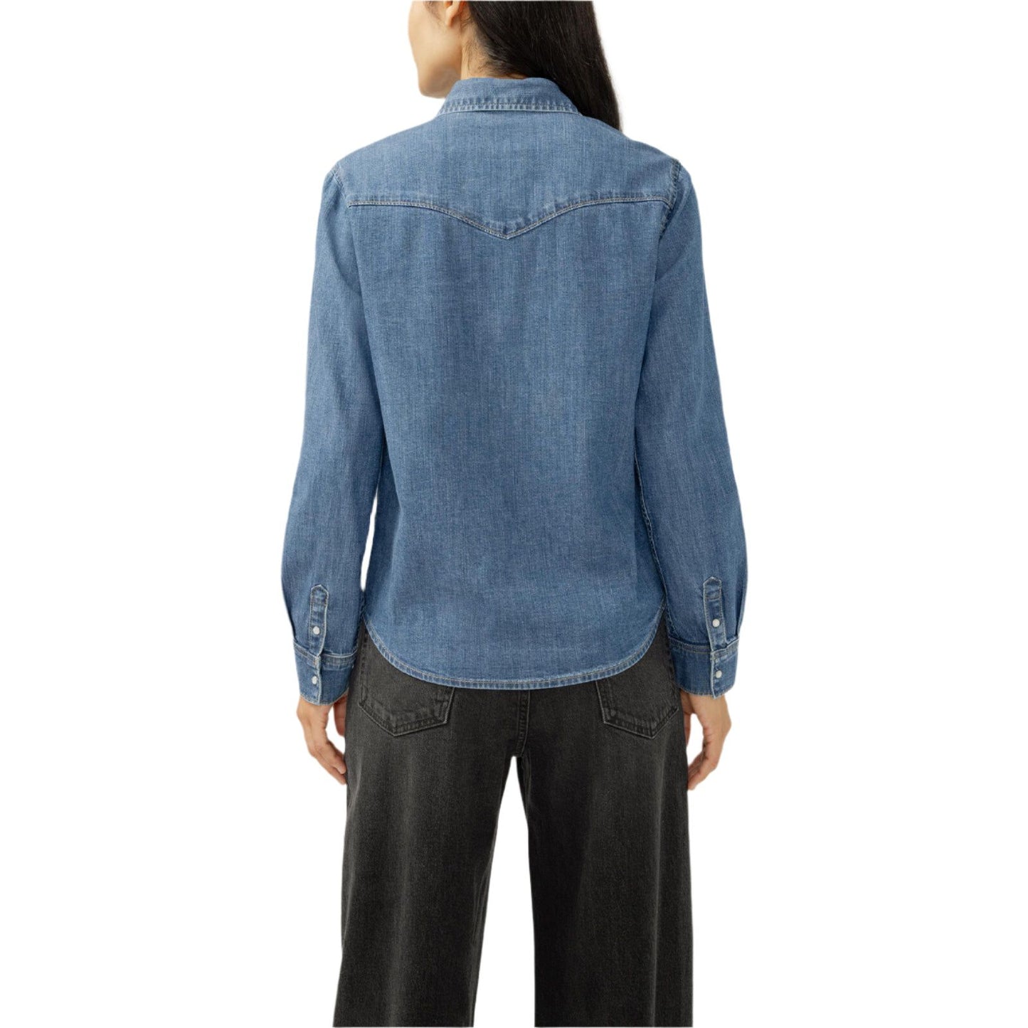 Women's Silver Western Denim Shirt LS4310SDF398