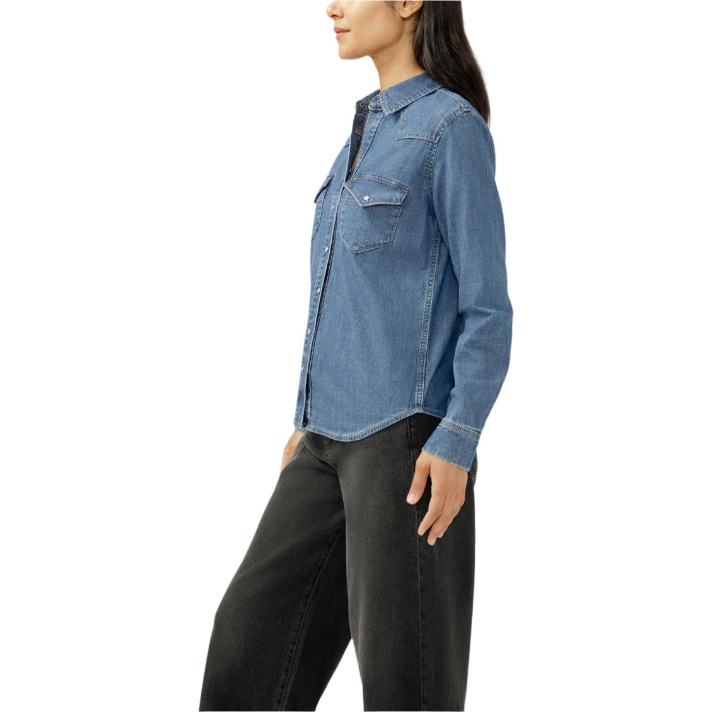 Women's Silver Western Denim Shirt LS4310SDF398