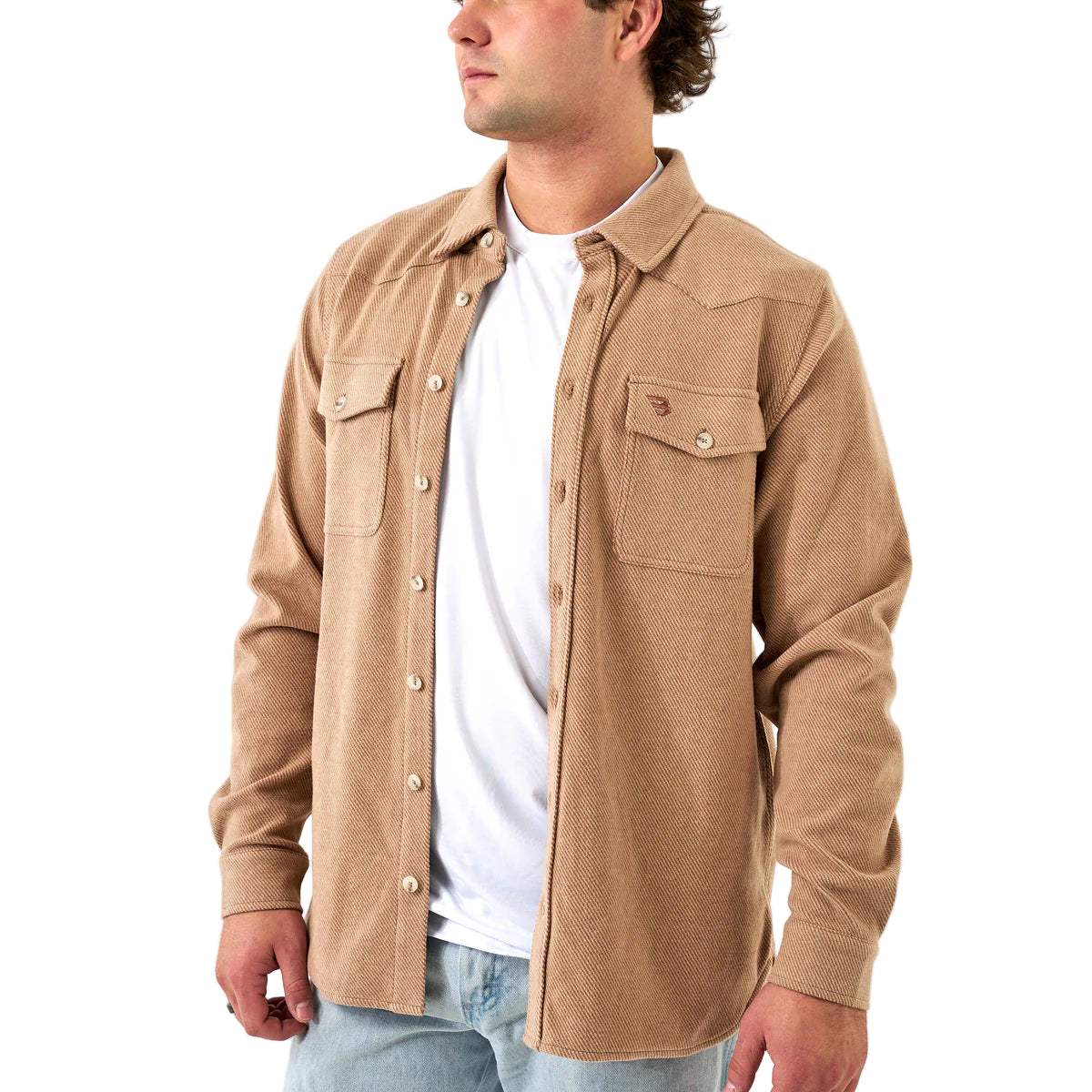 Men's Burlebo Khaki Long Sleeve Austin Shirt