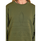 Women's Panhandle Hunter Green Stitch Sweater LW32T07937
