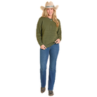 Women's Panhandle Hunter Green Stitch Sweater LW32T07937