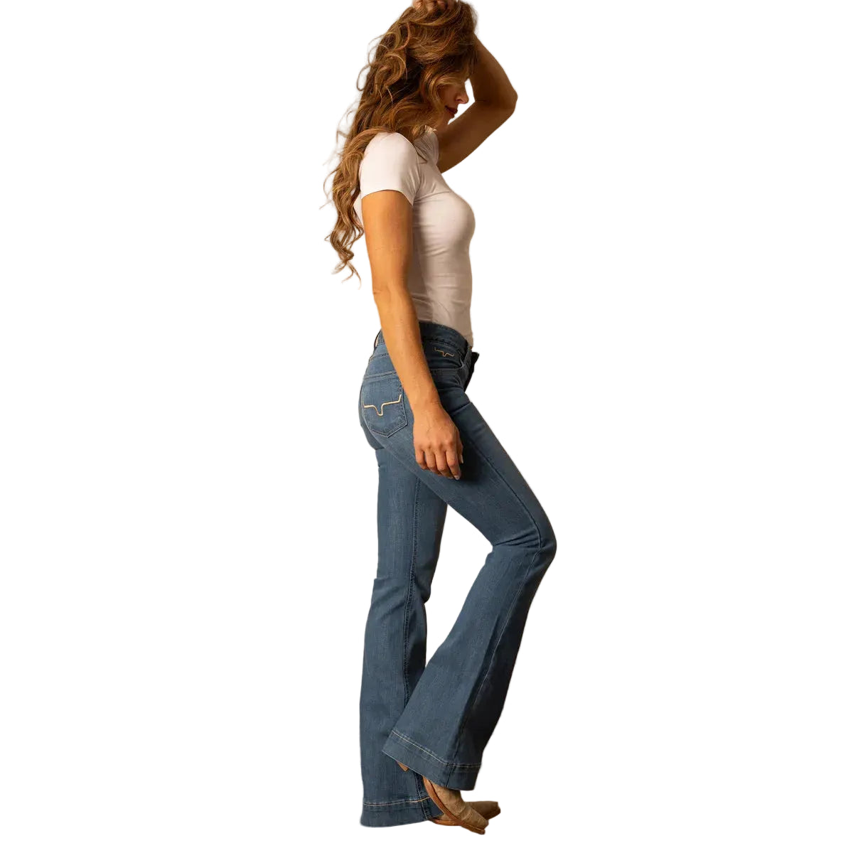 Women's Kimes Ranch Lola Mid Rise Flare Leg Trouser Jean LOLA-SOHO - Crazy House Western Wear
