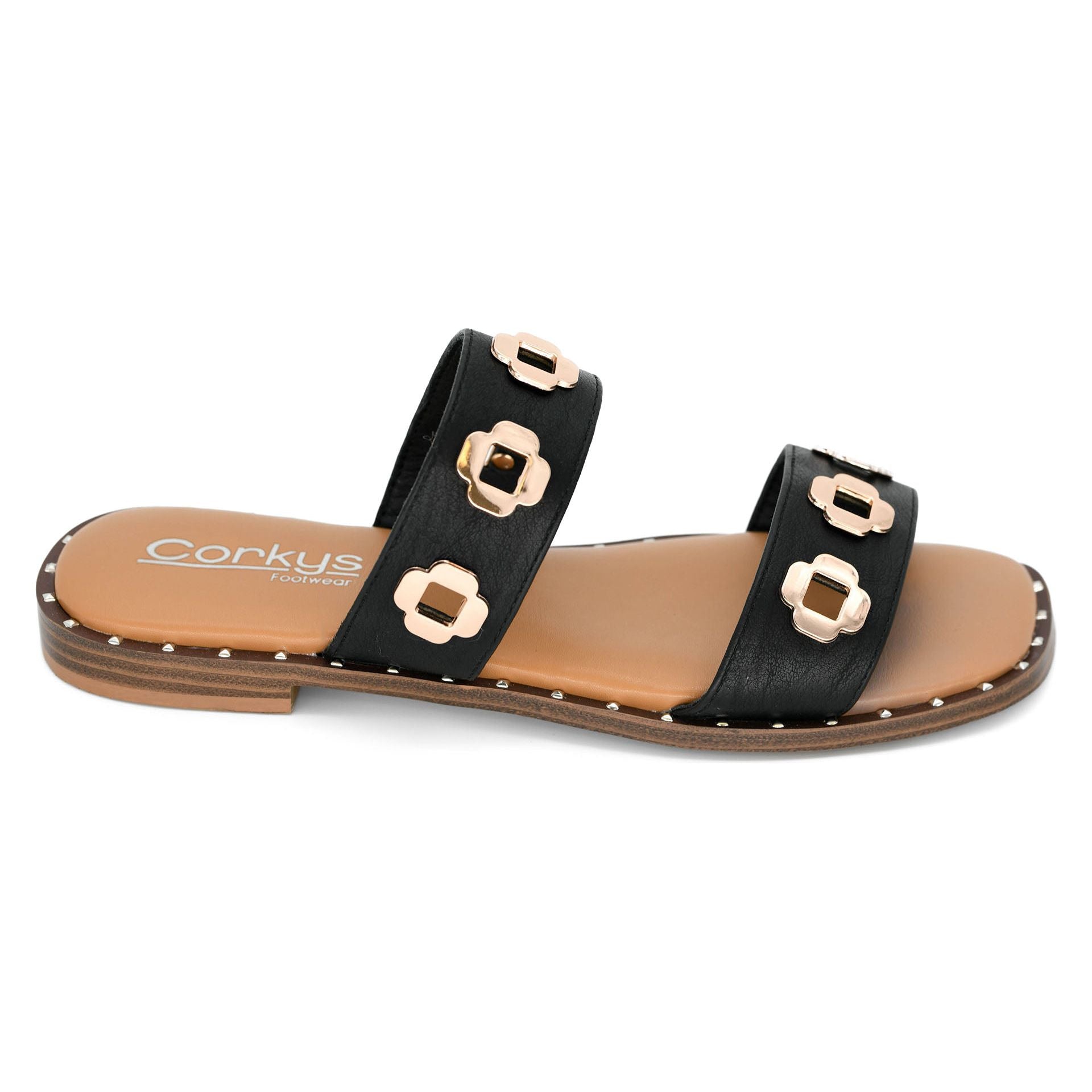 Women's Corkys Low Tide Sandals 41-0495-BLCK - Crazy House Western Wear