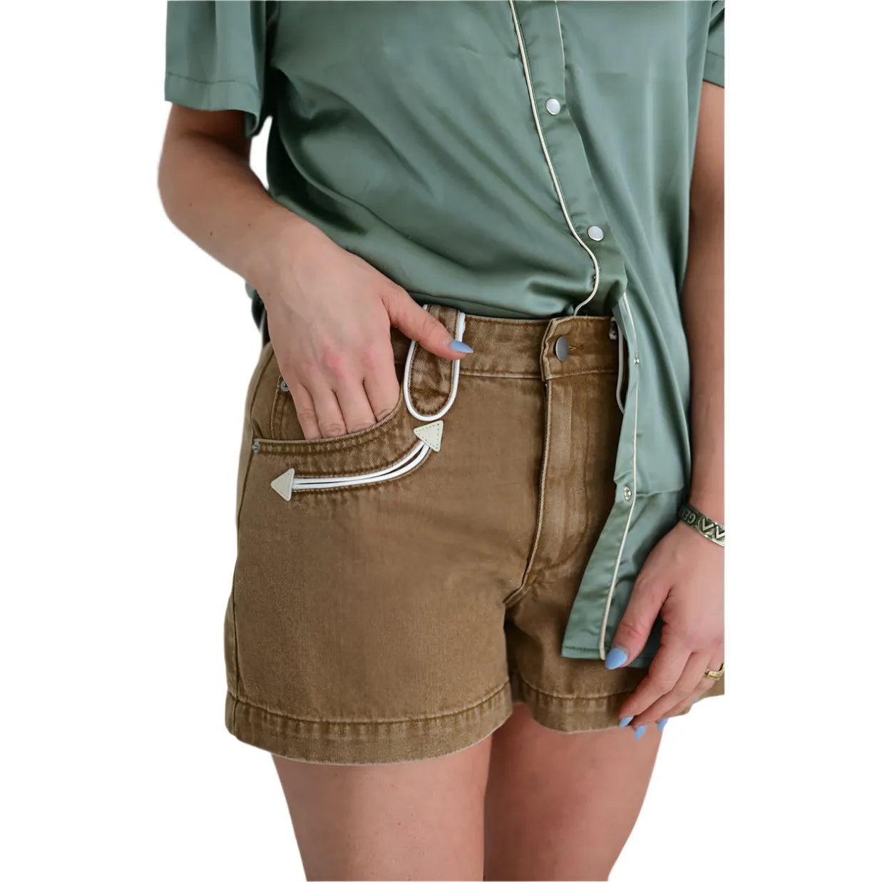 Women's Howdy Hanny Yoke Piping Shorts - Crazy House Western Wear
