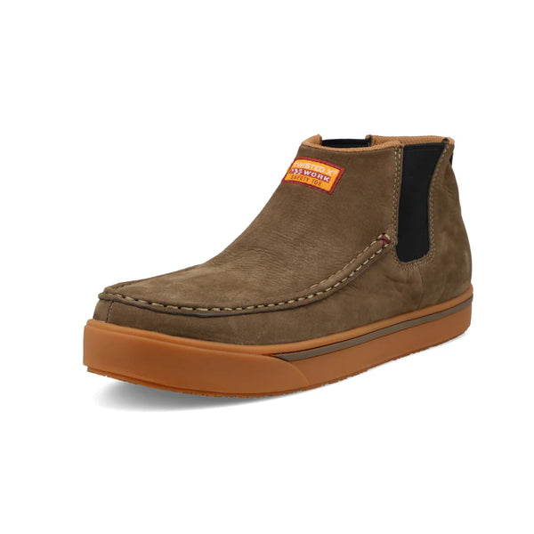 Men's Twisted X Work Brown Chelsea Kicks Nano Toe Shoes MCAN014