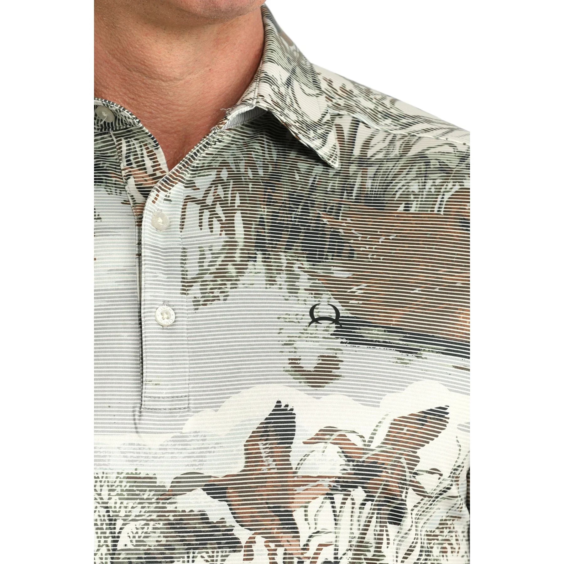 Men's Cinch Short Sleeve Arenaflex Duck Pond Polo MTK1865048
