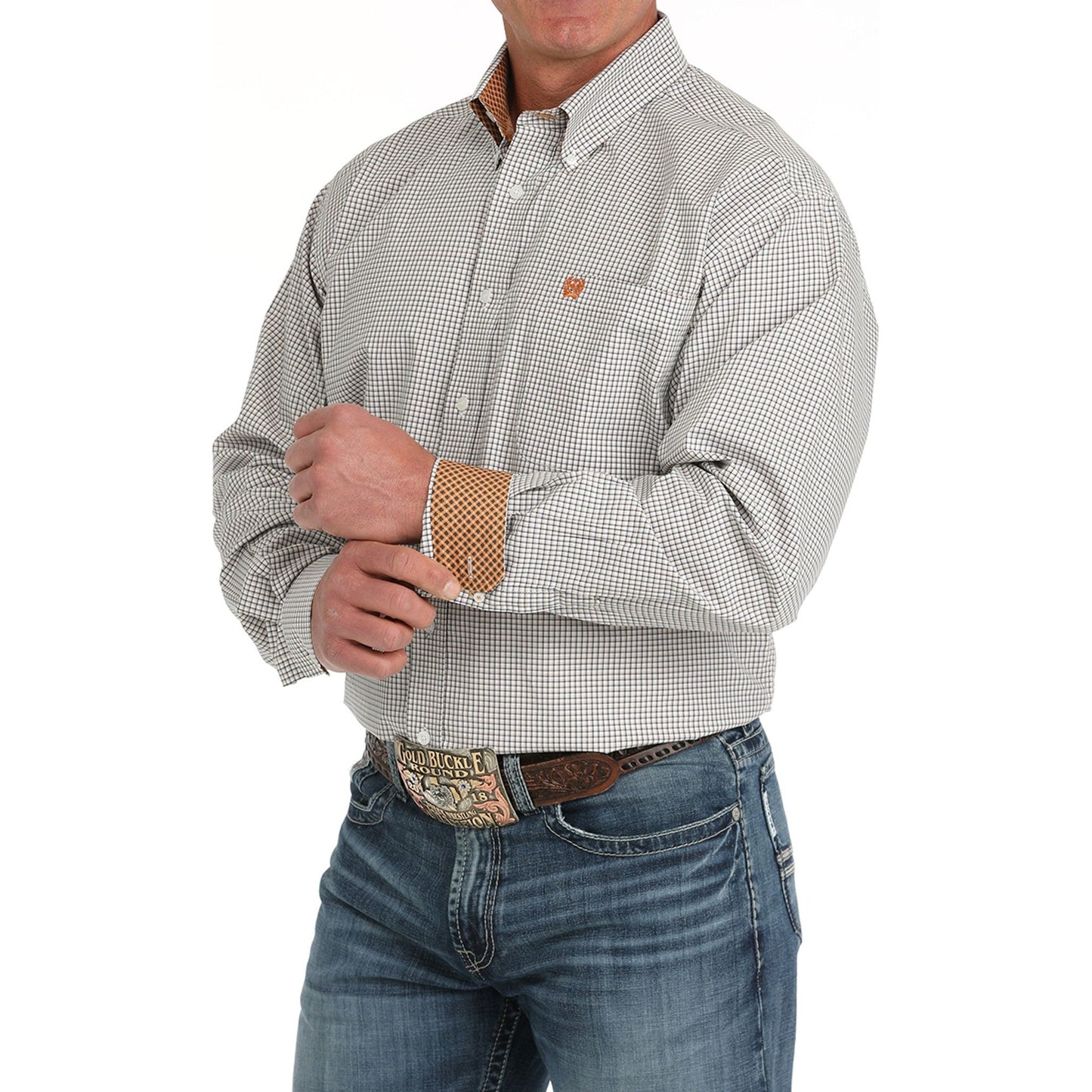 Cinch Men's Stretch Long Sleeve Plaid Button Down Shirt MTW1105883 - Crazy House Western Wear
