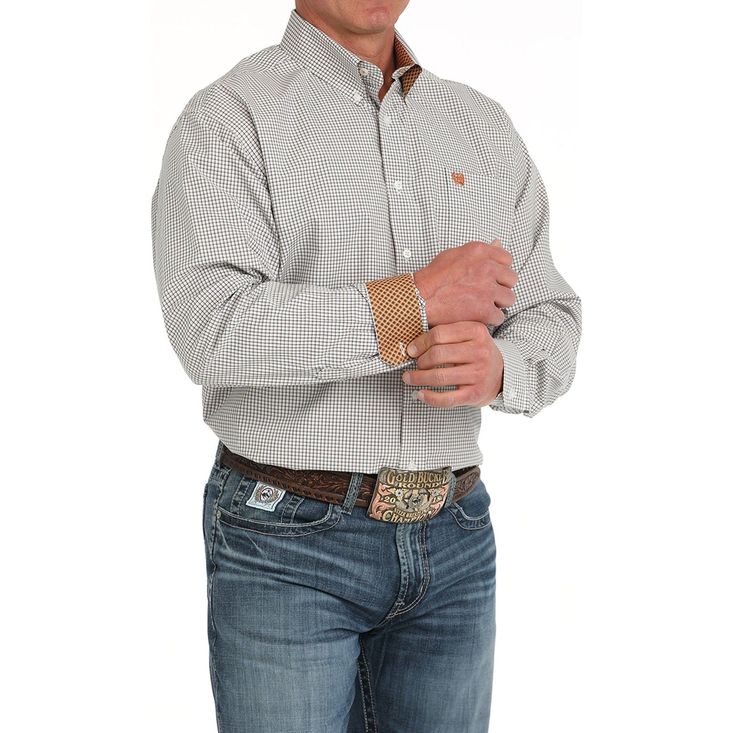 Cinch Men's Stretch Long Sleeve Plaid Button Down Shirt MTW1105883 - Crazy House Western Wear