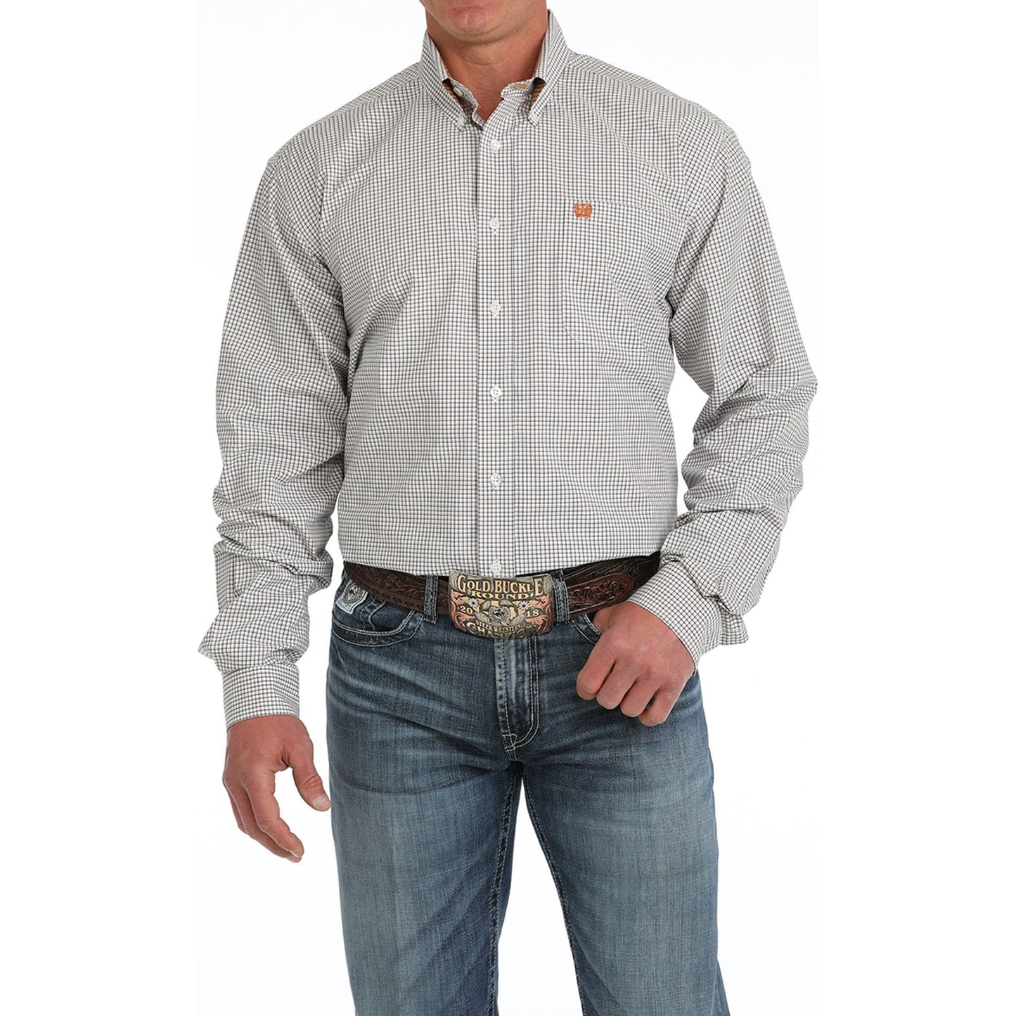 Cinch Men's Stretch Long Sleeve Plaid Button Down Shirt MTW1105883 - Crazy House Western Wear