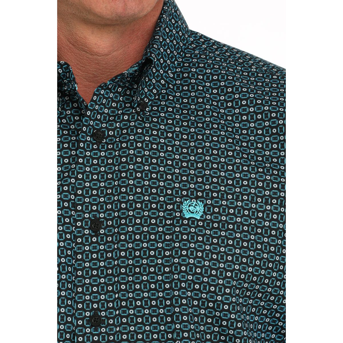 Men's Cinch Green Long Sleeve Button Up MTW1105906 - Crazy House Western Wear