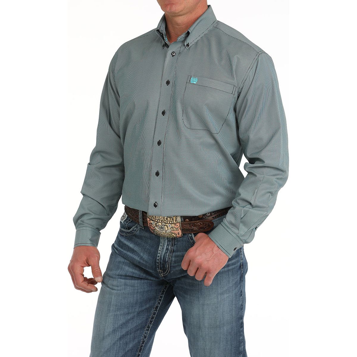 Men's Cinch Striped Long Sleeve Button Up MTW1105908 - Crazy House Western Wear