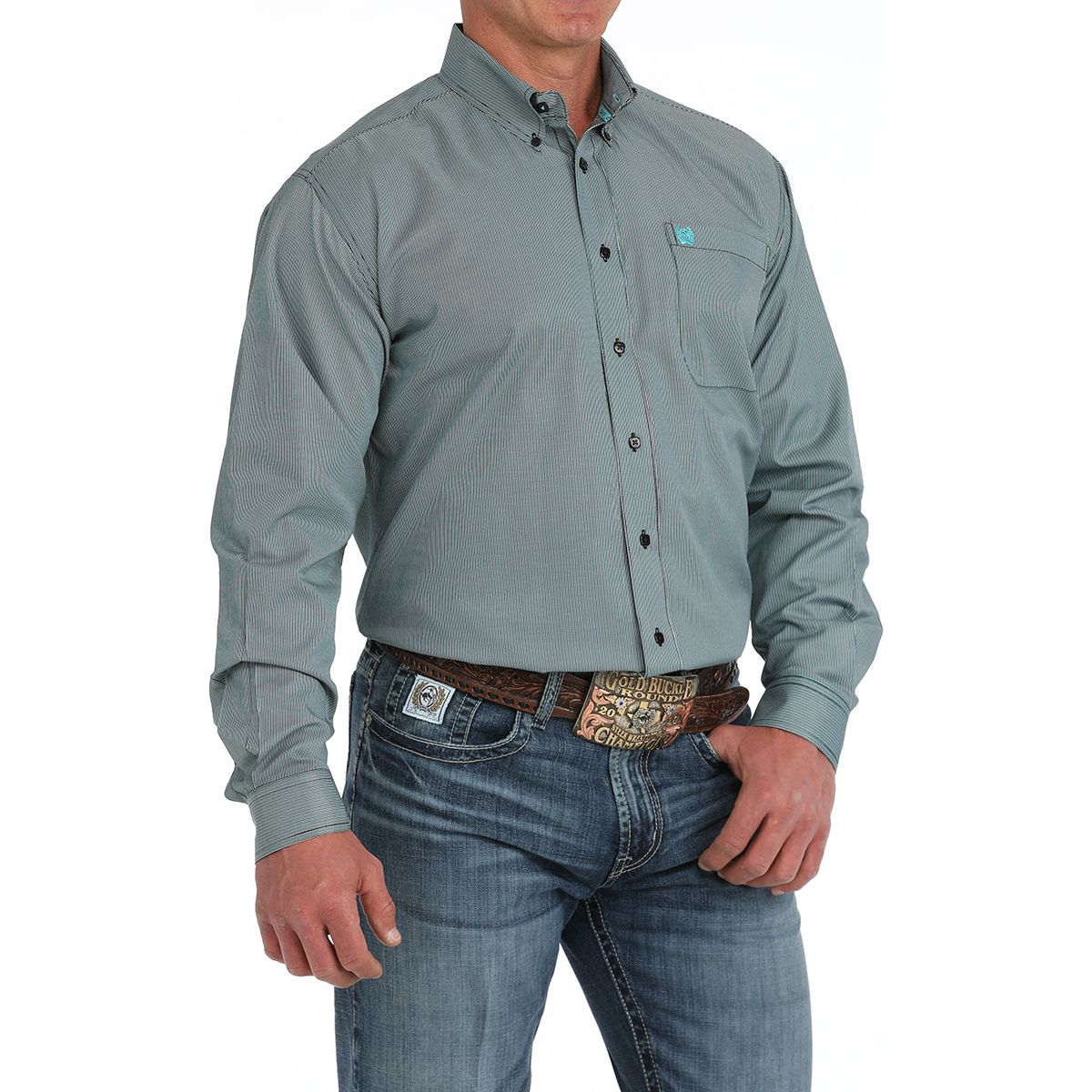 Men's Cinch Striped Long Sleeve Button Up MTW1105908 - Crazy House Western Wear