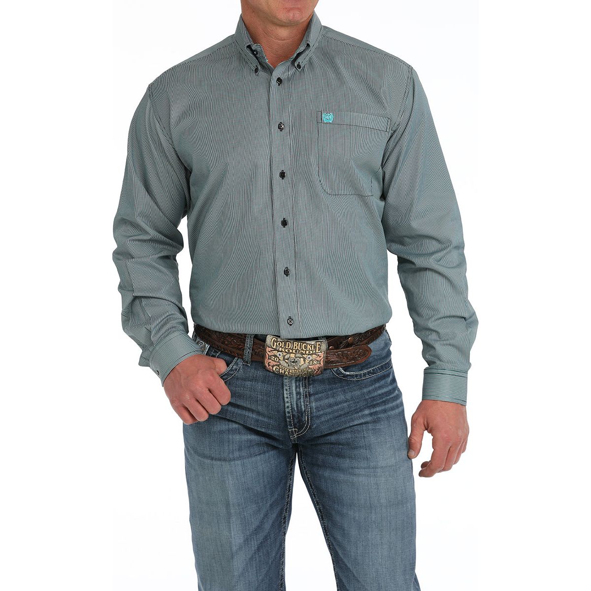 Men's Cinch Striped Long Sleeve Button Up MTW1105908 - Crazy House Western Wear