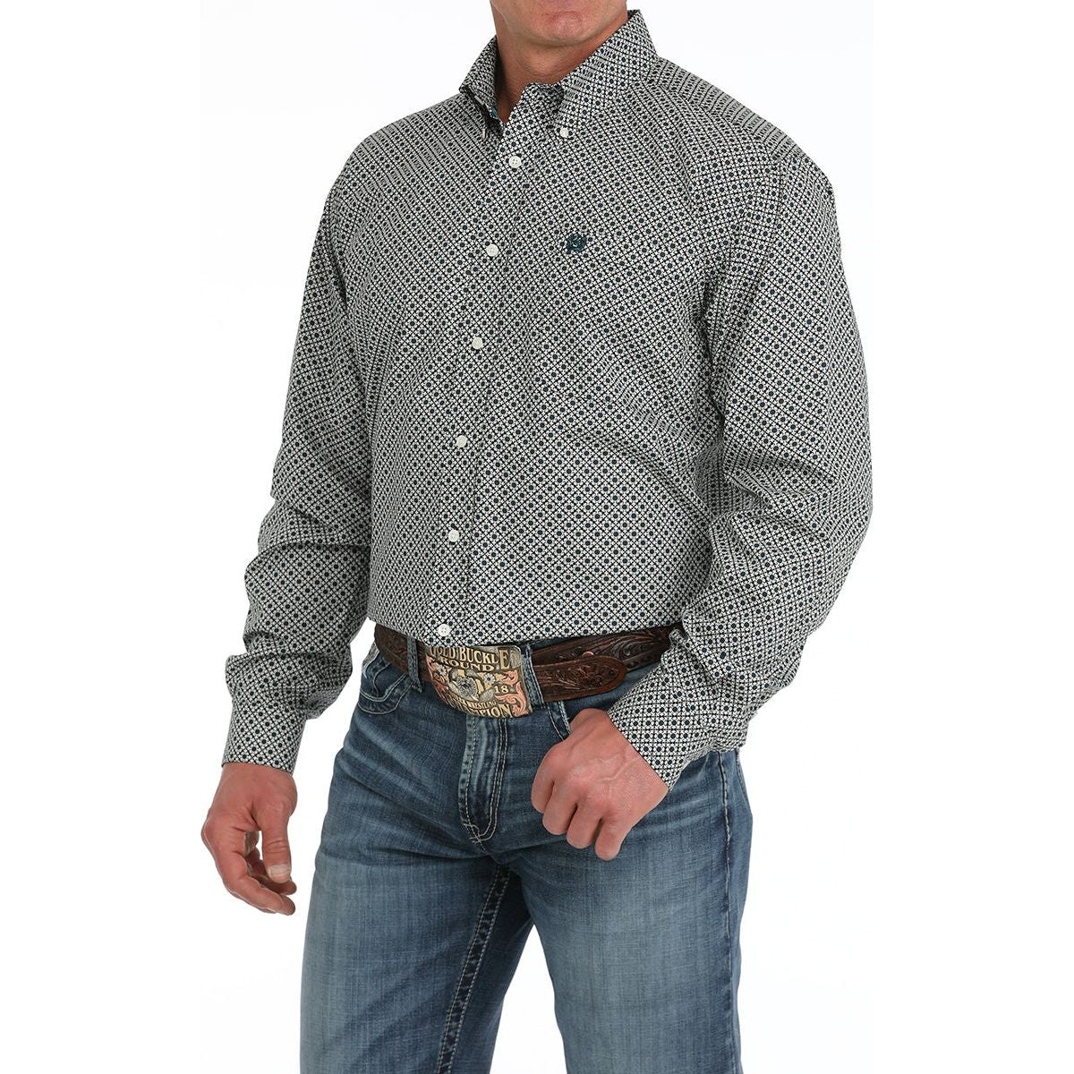 Men's Cinch Patterned Long Sleeve Shirt MTW1105909 - Crazy House Western Wear